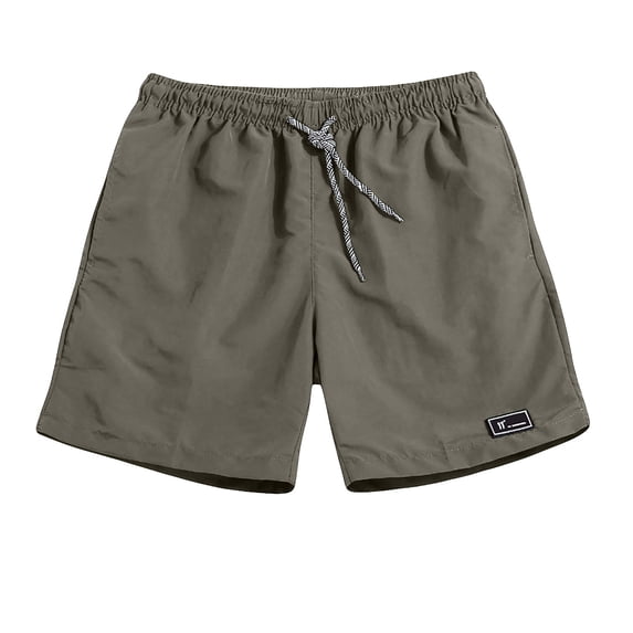 Men's Swim Trunks Quick Dry Board Shorts with No Mesh Lining Inseam Bathing Suits Casual Sports Drawstring Swimming Holiday Beach Shorts Army Green 5XL