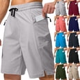 thumbnail image 1 of Men's Swim Trunks Quick Dry Board Shorts with Zipper Pockets Beach Shorts Bathing Suits for Men - No Mesh Liner Light Gray S, 1 of 6