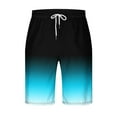 thumbnail image 1 of Men's Swim Trunks Quick Dry Gradient Board Shorts Elastic Waist Drawstring Beach Shorts with Pockets for Swimming Surfing Sports, 1 of 3