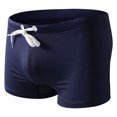 thumbnail image 1 of Men's Swim Trunks Quick-Dry Square Cut Beach Shorts with for Swimming Water Sports Comfortable Athletic Summer, M, Blue, 1 of 4