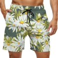Men's Swim Trunks Quick Dry Swimming Trunks Dogs in A Row Front And