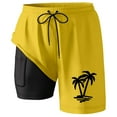 thumbnail image 1 of Men's Swim Trunks with Compression Liner, Inseam Board Shorts, Pockets, Polyester & Spandex Material, for Water Sports, 1 of 4