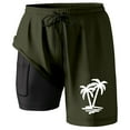 thumbnail image 1 of Men's Swim Trunks with Compression Liner, Inseam Board Shorts, Pockets, Polyester & Spandex Material, for Water Sports, 1 of 3