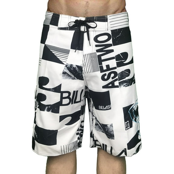 Men's Swim Trunks with UPF 50+ Quick Dry Printed Summer Beach Shorts Drawstring with Elastic Waist and Pockets