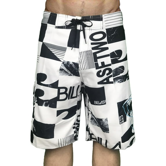 Men's Swim Trunks with UPF 50+ Quick Dry Printed Summer Beach Shorts Drawstring with Elastic Waist and Pockets