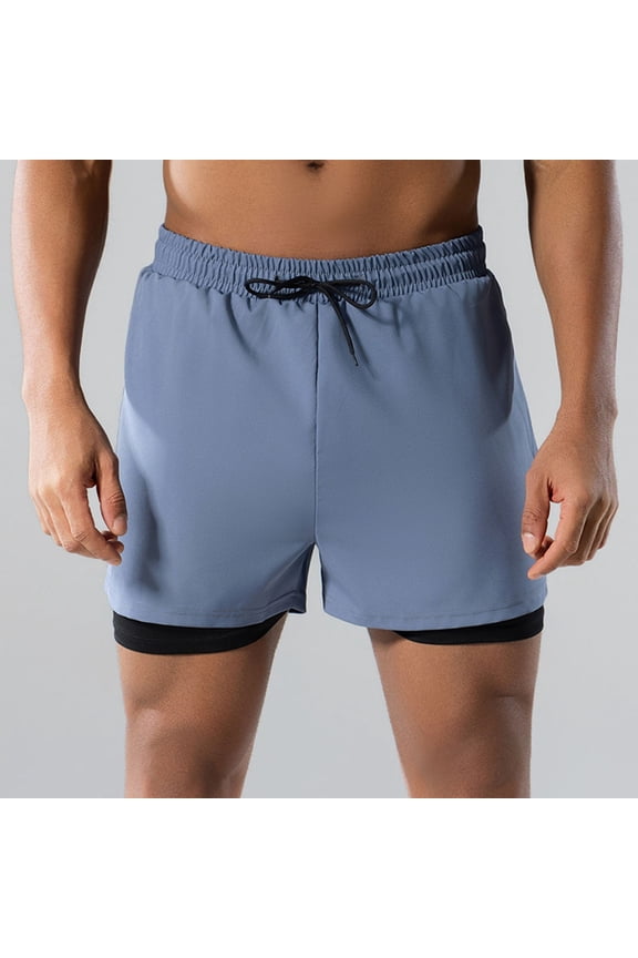 Men's Swimming Trunks With Compression Lining Under $10 Double Layer Light Leakage Pants Elastic Waisted Easy To Dry Pants