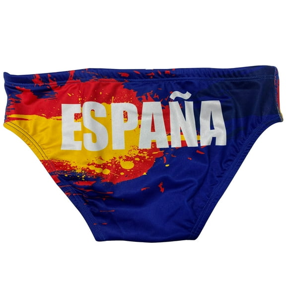 Men's Swimsuit Brief Athletic Swimwear Espana, Blue, Water Polo, Underwater Rugby, High Performance