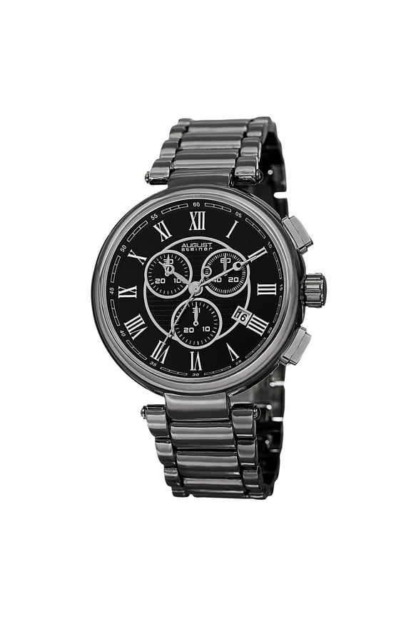 Men's Swiss Quartz Chronograph Black Bracelet Watch