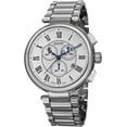 thumbnail image 1 of Men's Swiss Quartz Chronograph Silver-Tone Bracelet Watch, 1 of 5
