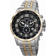 Mens Swiss Quartz Chronograph Watch with Stainless Steel Bracelet
