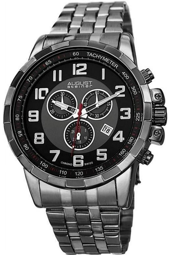 Men's Swiss Quartz Chronograph Watch with Stainless Steel Bracelet