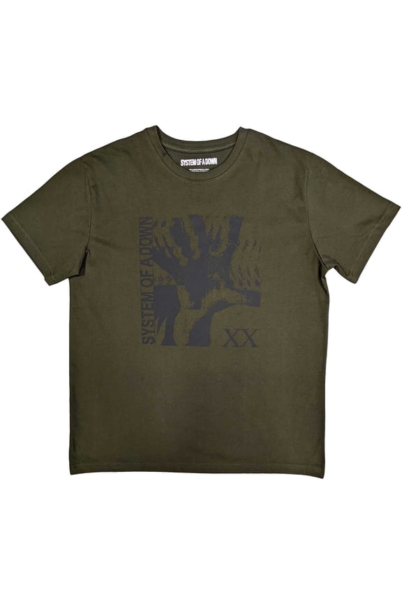 Men's System Of A Down Intoxicated T-shirt Small Military Green