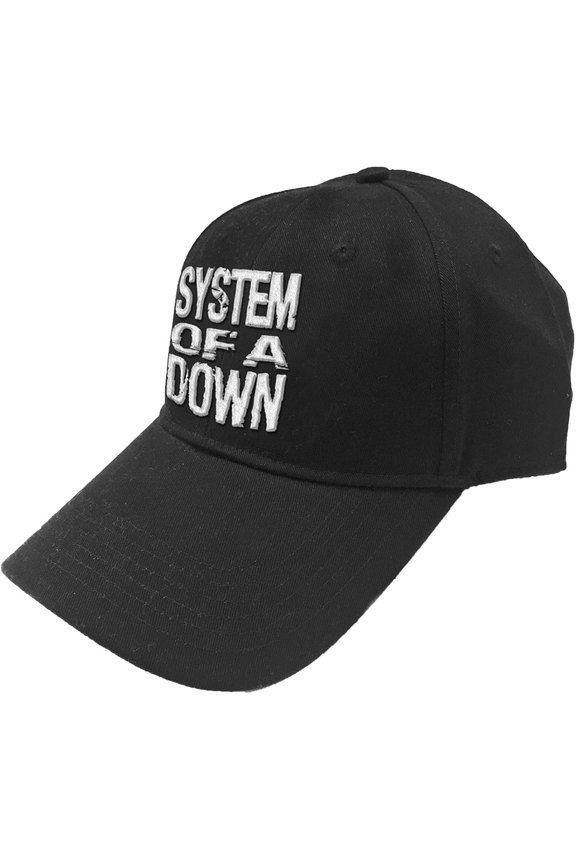 Men's System Of A Down Stacked Logo Baseball Cap Adjustable Black
