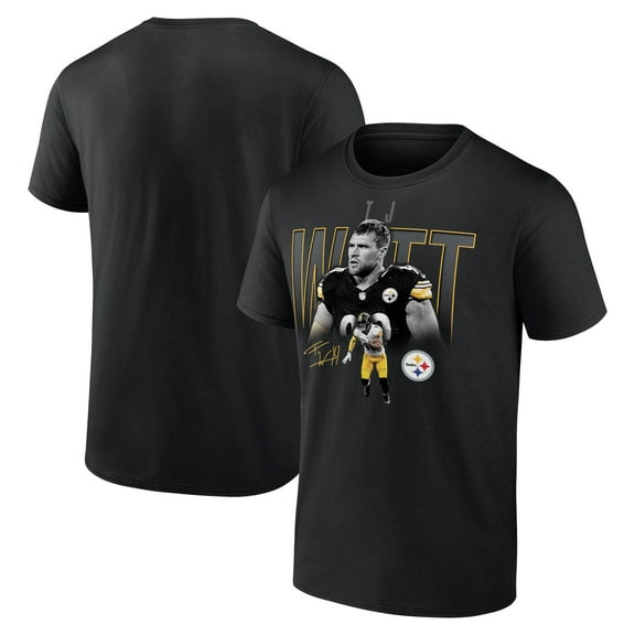 Men's T.J. Watt Black Pittsburgh Steelers Humble Shadow Player T-Shirt