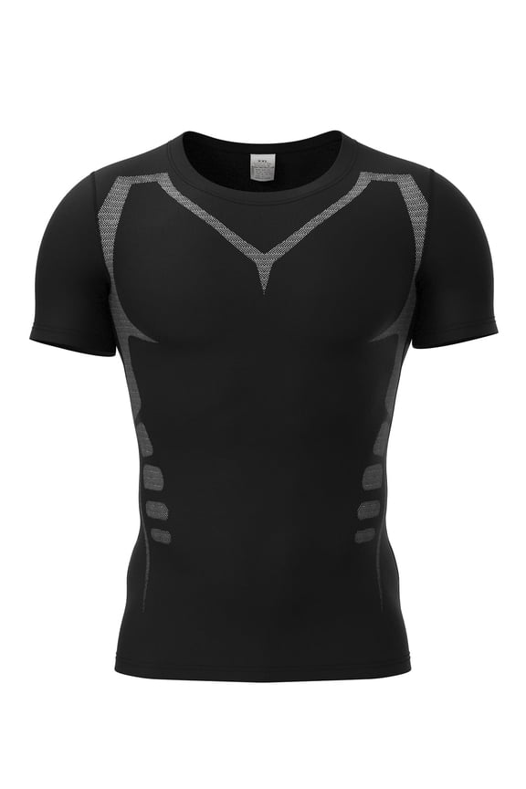 Men's T-Shir Short Sleeve Compression Shirt - Performance Baselayer for Gym & Training