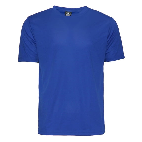 Men's T-Shirt Athletic Quick Dry Gym Workout Casual Crew Neck Short Sleeve Tee, Royal, M