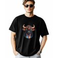 thumbnail image 1 of Men's T-Shirt Black Yak Animal Colorful Funny Short Sleeve Casual Tee Classic Crew Neck T-Shirt for Men, 2XL, 1 of 7