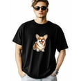 thumbnail image 1 of Men's T-Shirt Corgi Dog Cute Short Sleeve Casual Tee Classic Crew Neck T-Shirt for Men, L, 1 of 7