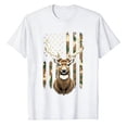 thumbnail image 1 of Men's T-Shirt Deer Flag Camouflage Design Print Comfortable And Versatile Outdoor Casual Short Sleeve, 1 of 2
