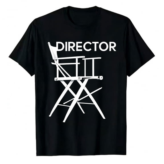 Men's T-Shirt Director Chair Icon Print Comfortable And Versatile Outdoor Casual Short Sleeve