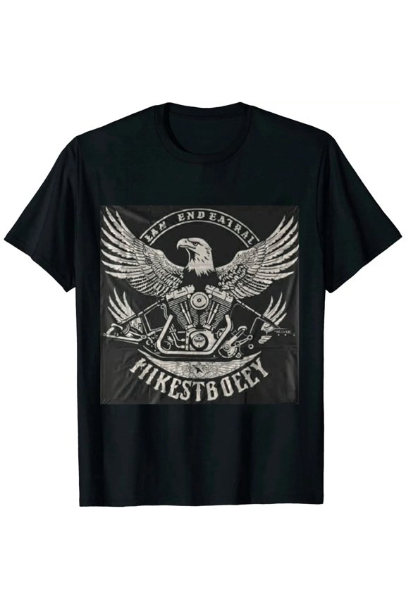 Men's T-Shirt Eagle Graphic Short Sleeve Black 30296656