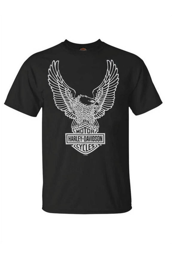 Men's T-Shirt Eagle Graphic Short Sleeve Tee Black Tee 30296656, Harley Davidson