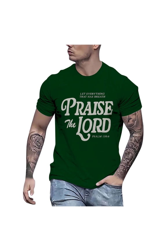 Men's T Shirt Fashion Printed Men's Short Sleeved T Shirt Pack of Turtle Neck Top for Men Large Shirt for Men Muscle T Shirts for Men V Neck T Shirts for Men Medium Shirts for Men T Shirts Men Set