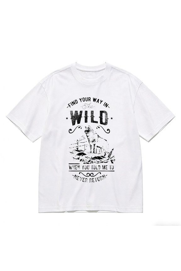 Men's T-Shirt Find Your Way In The Wild Comfortable And Versatile Outdoor Casual Short Sleeve