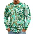 thumbnail image 1 of Men's T-Shirt Long Sleeve Crew Neck Camo Tops Casual Soft Basic Tee Shirts, 1 of 7