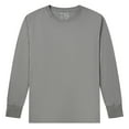 thumbnail image 1 of Men's T-Shirt Long Sleeve Crew Neck Casual Workout T-Shirt Light Grey 2# Small, 1 of 7