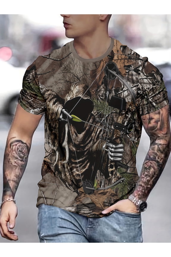 Men's T-Shirt, Loose T-Shirt, Printed T-Shirt, Crew Neck T-Shirt, Men's T-Shirt, Street Style T-Shirt, Street Style Crew Neck T-Shirt