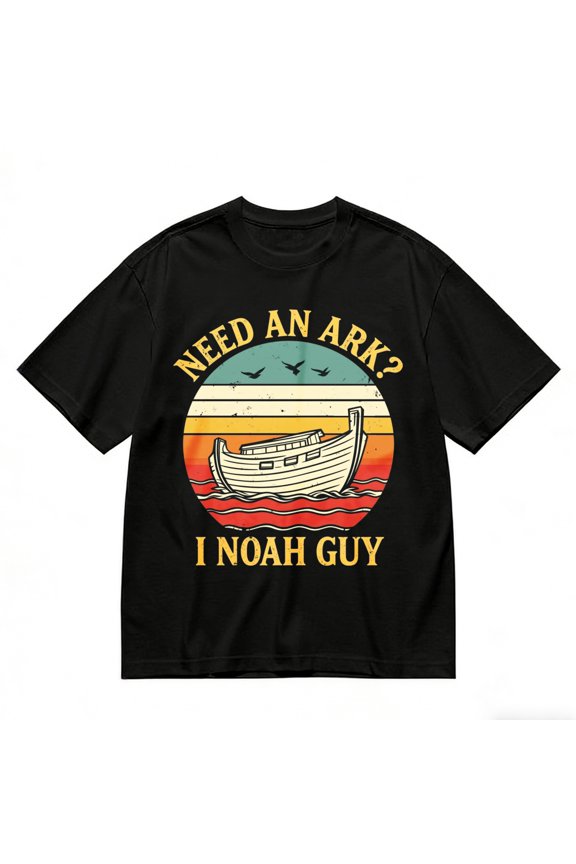 Men's T-Shirt Need An Ark I Noah Guy Comfortable And Versatile Outdoor Casual Short Sleeve