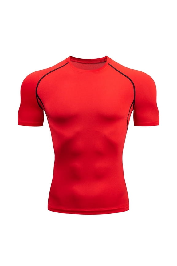 Men's T Shirt Outdoor Training Fitness Gym Jogging Running Sweatshirt Bat/-Man Compression Shirts Tight Elastic Breathable