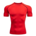 thumbnail image 1 of Men's T Shirt Outdoor Training Fitness Gym Jogging Running Sweatshirt Bat/-Man Compression Shirts Tight Elastic Breathable, 1 of 10