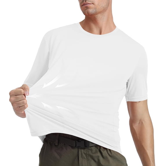 Men's T-Shirt, Quick Drying Breathable Round Neck Lightweight and Comfortable Summer Sports Top