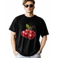 thumbnail image 1 of Men's T-Shirt Red Cherry Fruit Short Sleeve Casual Tee Classic Crew Neck T-Shirt for Men, XL, 1 of 7