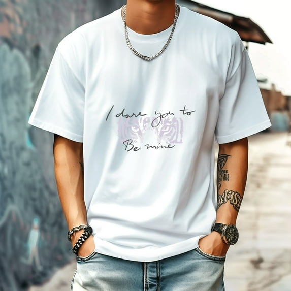 Men's T Shirt Retro Style Pattern Shirt Summer New Trend Sweatshirt M