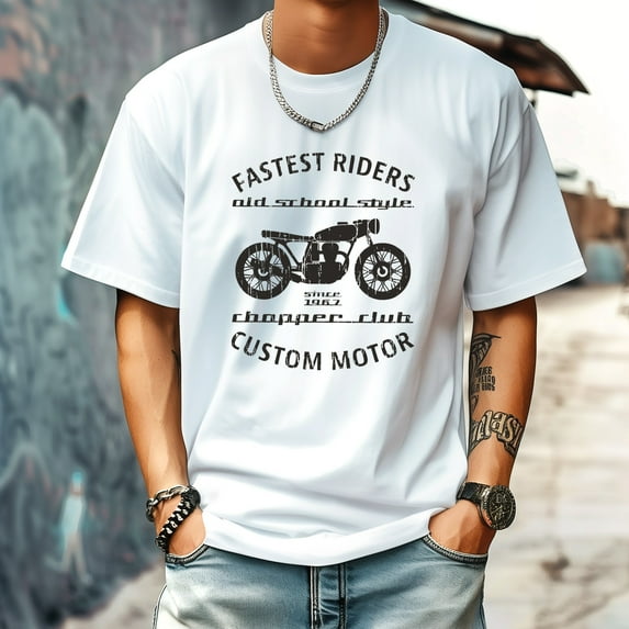 Men's T Shirt Retro Style Pattern Shirt Summer New Trend Sweatshirt M