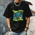 thumbnail image 1 of Men's T Shirt Round Neck Patterned Tee Summer New Sports Shirt Vintage Style Gift for Friends XS, 1 of 1