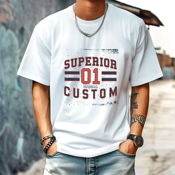 Men's T Shirt Round Neck Patterned Tee Summer New Sports Shirt Vintage Style XL