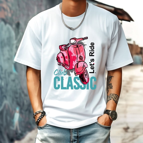 Men's T Shirt Round Neck Patterned Tee Summer New Sports Shirt Vintage Style XL
