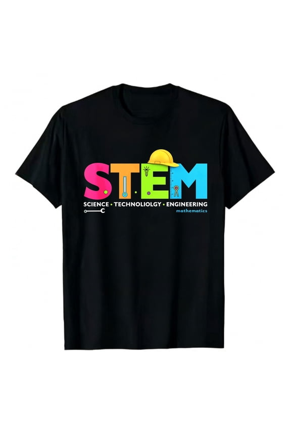 Men's T-Shirt Science Technology Engineering Mathematics Comfortable And Versatile Outdoor Casual Short Sleeve