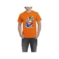 thumbnail image 1 of Men's T-Shirt Short Sleeve - American Flag 4th of July Kitty, 1 of 3