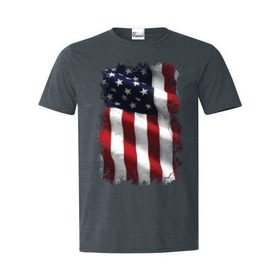 Men's T-Shirt Short Sleeve - American Flag 4th of July