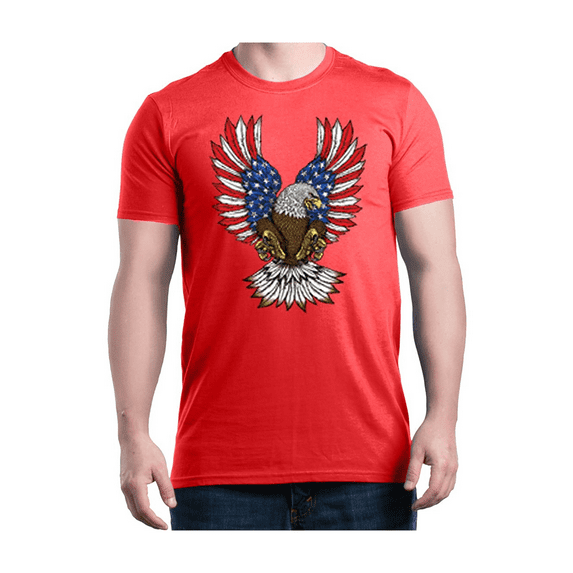 Men's T-Shirt Short Sleeve - American Flag 4th of July