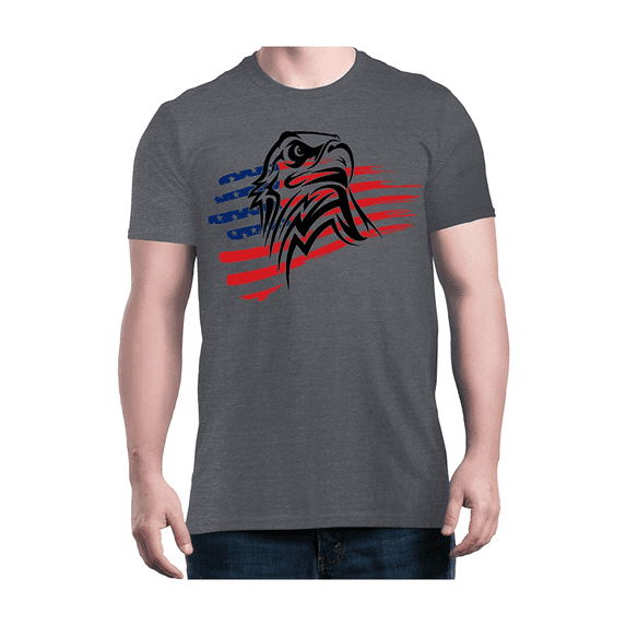 Men's T-Shirt Short Sleeve - American Flag 4th of July