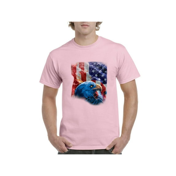 Men's T-Shirt Short Sleeve - American Flag 4th of July