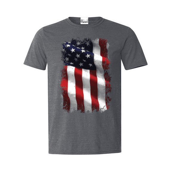 Men's T-Shirt Short Sleeve - American Flag 4th of July