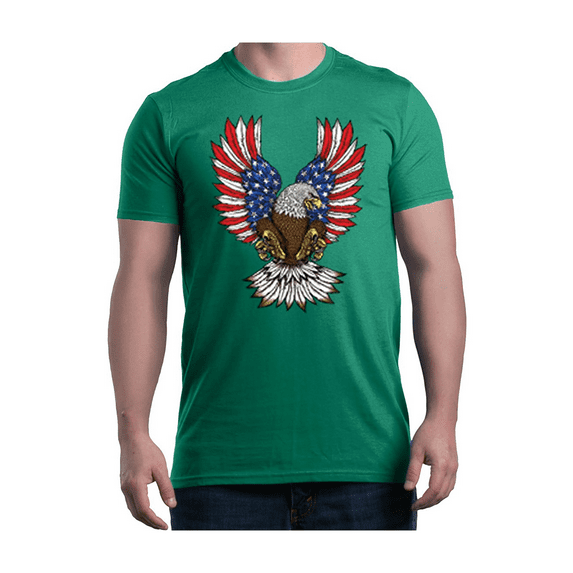 Men's T-Shirt Short Sleeve - American Flag 4th of July
