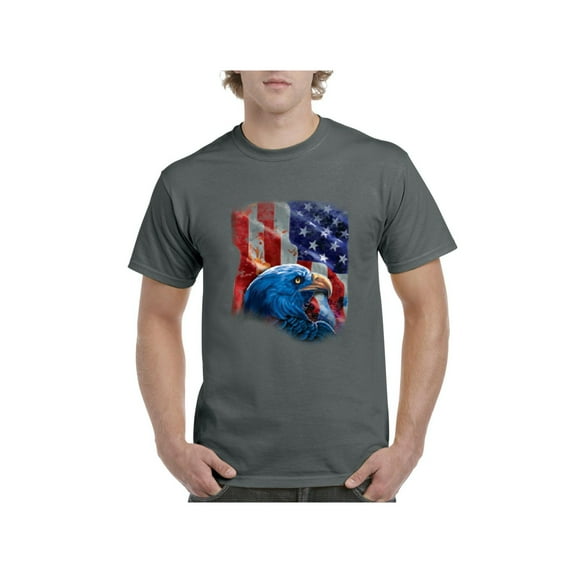 Men's T-Shirt Short Sleeve - American Flag 4th of July